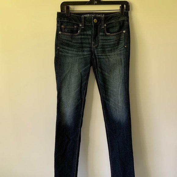 American Eagle Dark Wash Skinny Jeans - Picture 1 of 4
